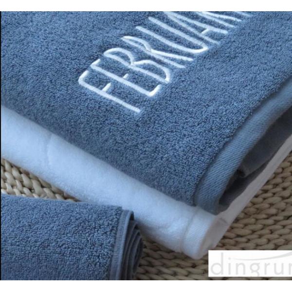 Comfortable Organic Cotton Bath Towels Non Toxic Reactive Printing Style