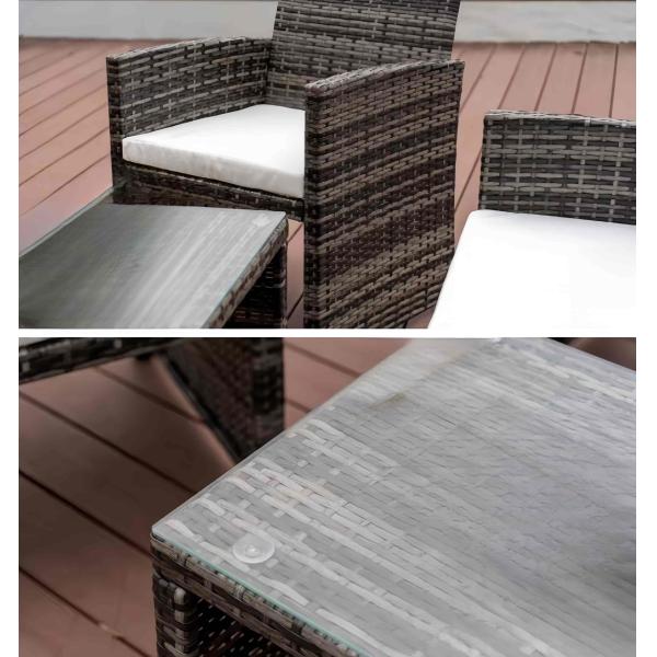 High Quality Aluminum Frame Modern PE Rattan Woven Wicker Handmade Sofa Coffee Table Set Outdoor Indoor Furniture