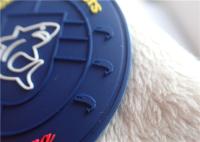 Embossed 3 Dimensional Rubber Label PVC Logo Heat Press Or Sew On Coat / Luggage