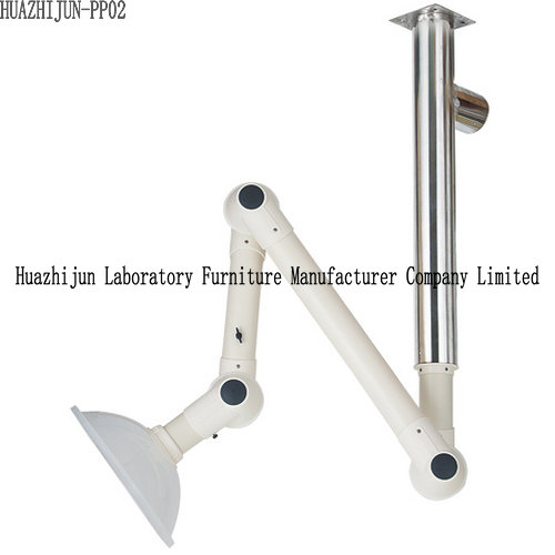 Wall Mounted Laboratory Fittings Fume Extractor Exhaust Arms 304 SS Center Bolt
