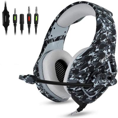 PS4 PS5 Xbox PC Onikuma F9 Fone de ouvido de jogo com 50mm Driver Microphone RGB Light