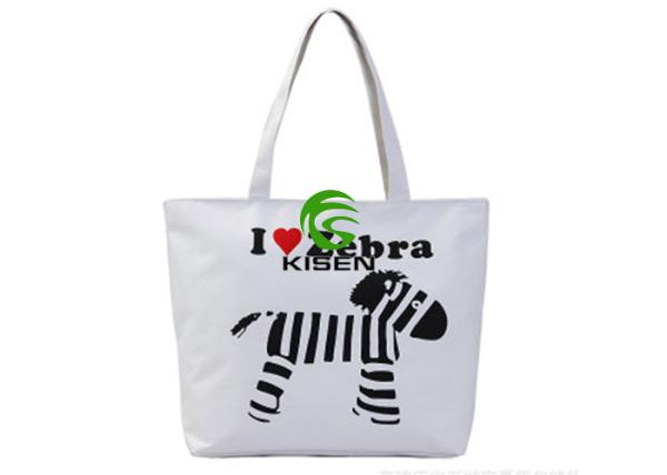 Shopping Plain Cotton Tote Bags Washable Canvas Grocery Bags With Handle