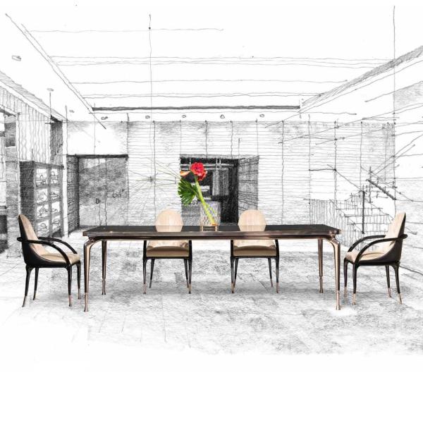 Italian Luxury Artificial Marble Table Top Table Laminated For Home Furniture