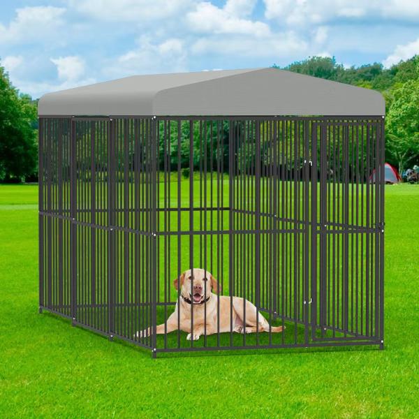 Large Outdoor Dog Kennel Heavy Duty Metal Frame Fence Dog Cage Outside Pen Playpen Dog Run House with UV & Waterproof