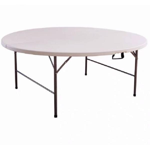 Function Mail Packing HDPE Blow Molded Plastic Round Banquet Folding Table for Function