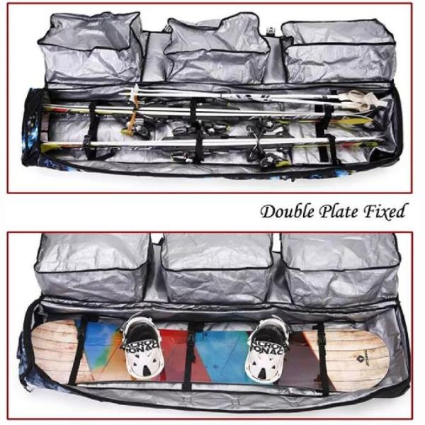 Катят отсек сумки 3 багажа сноуборда независимый для ботинок лыжи