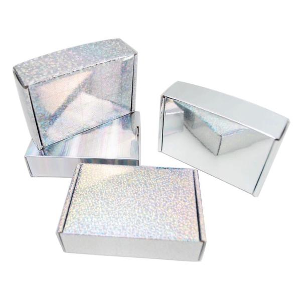 OEM Rainbow Neon Iridescent Holographic Corrugated Folding Packaging Subscription Box