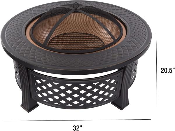 Wood Burning Barrel Modern Wood Burning Fire Pit With Spark Screen Wood Pole