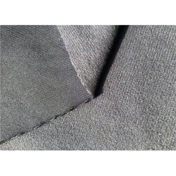200GSM Warp Knitted Brushed Poly Tricot Fabric Blue Colour For Garment