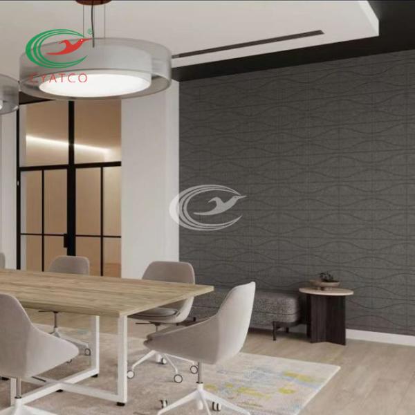 Tasteless Polyester Felt Wall Panels Thickness 12mm For Meeting Room