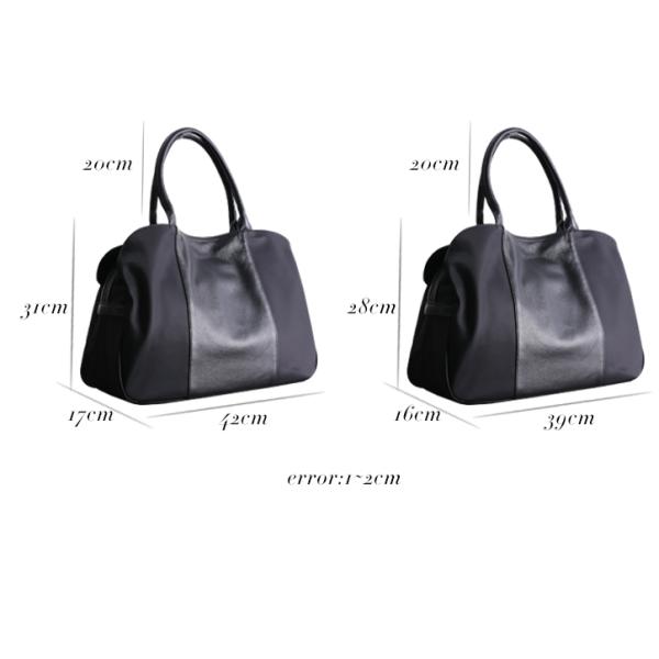 Oxford Cloth Womens Leather Bags OEM Waterproof Tote Bag With Zipper