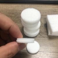 Filtro de agulha Pulpa de algodão Elemento de filtro absorvente circular branco para filtro respiratório