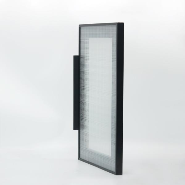 Quadro de Matte Black Kitchen Cabinet Aluminum para o vidro da porta de armário