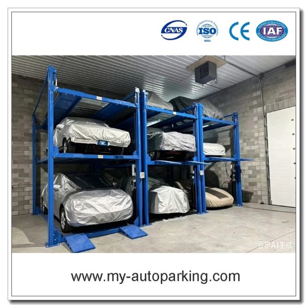 Heavy Duty 3 Level 4 Post Hydraulic Car Parking Lift Equipped Safety Lock