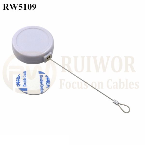 RW5109 Round Mini Anti Lost Recoiler Plus Size Customizable Fixed Loop End
