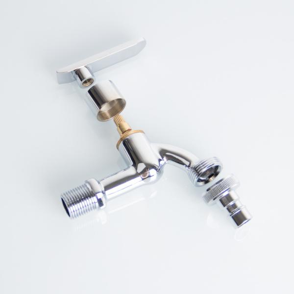 Wall Mounted Brushed Nickel ODM 0.08Mpa Brass Bibcock