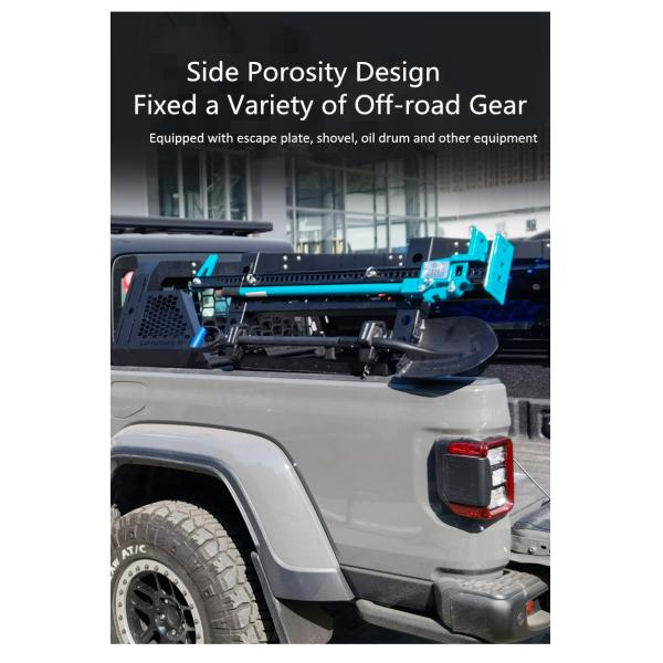 Ford Ranger Jeep Tacoma Tundra Hilux Truck Bed Rack with Adjustable and Silver Design