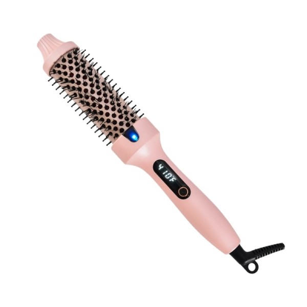 Electric PTC Heated Curling Iron Brush 38mm Thermal Round Brush Anti-Scald Hair Styler Volumizing Curler for Home Salon & RV Use