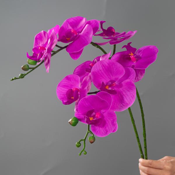 Simulated flowers with a high-end and realistic feel, artificial butterfly orchid flower ornaments, fake flower decorations, flower bouquets, wedding flowers Orchid pot