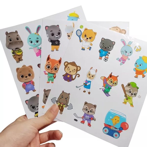 Alphabet Stars Cartoon Vinyl Pvc Sticker Sheets Adhesive A4 Paper