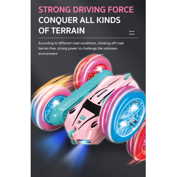 RC Stunt Cars Remote Control Car Double-Sided Driving 360-degree Flips Rotating Car Toy