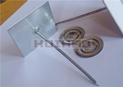 Galvanized Steel Self Adhesive Insulation Hangers 12 Gauge For Rockwool