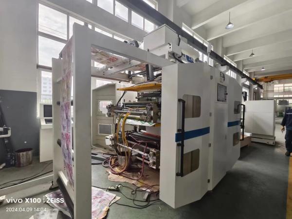 Vertical Type Cascading Flexographic Printing Machine For Paper Non Woven Materials