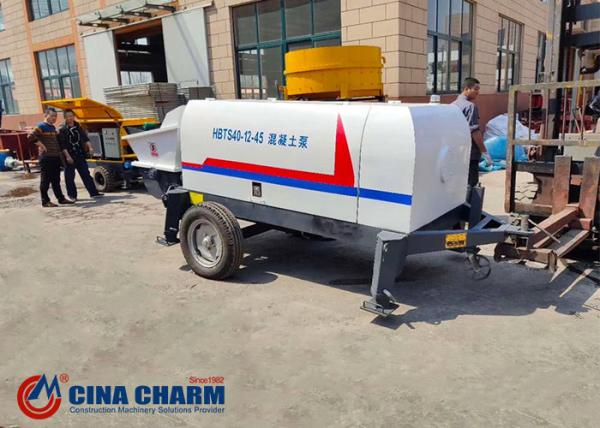 HBTS40 Small Concrete Pump 40 M3/H With Vanced Hydraulic System