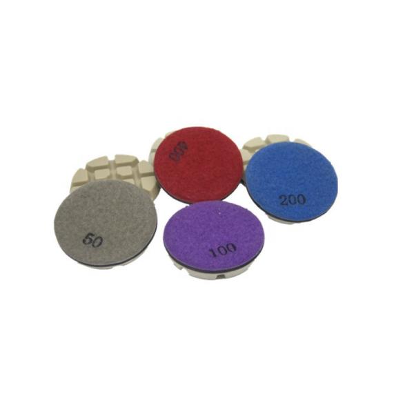 Round White Resin Floor Polishing Pads 8 Inch Concrete Floor Grinder Pads