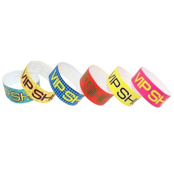 Preço barato impermeável resistente ao suor Tyvek Eventos Pulseiras Eventos Festa VIP Identificação Papel de Admissão Eventos Pulseira