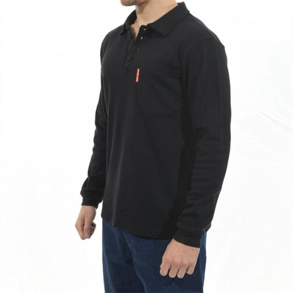 Fogo completo de Henley Shirt CFR do preto do franco da luva - camisas de solda resistentes