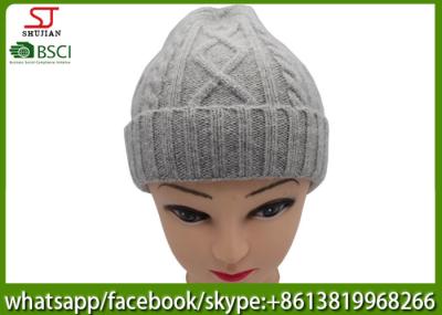 Chinese manufactuer ladies  winter knitting hat 45%cony hair 15%wool 40%Acrylic76g 20*20cm light grey keep warm