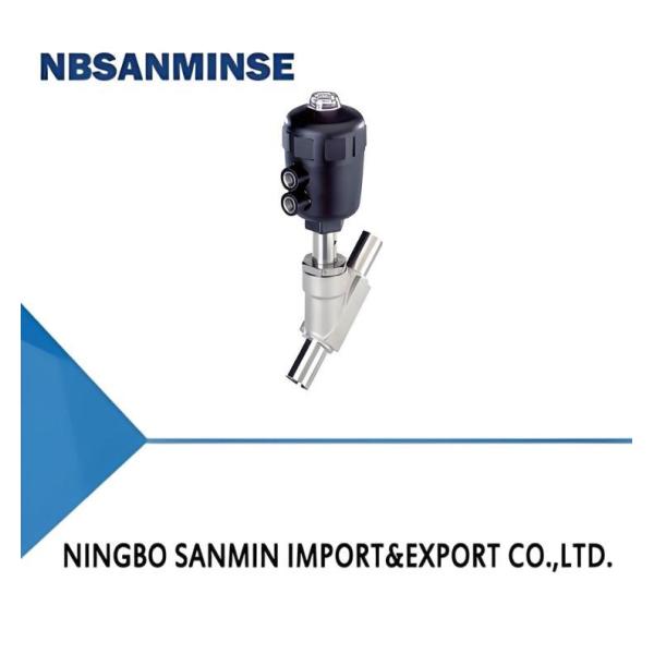 Pneumatically operated 2/2 way angle seat valve CLASSIC   Stainless steel body with PPS actuator