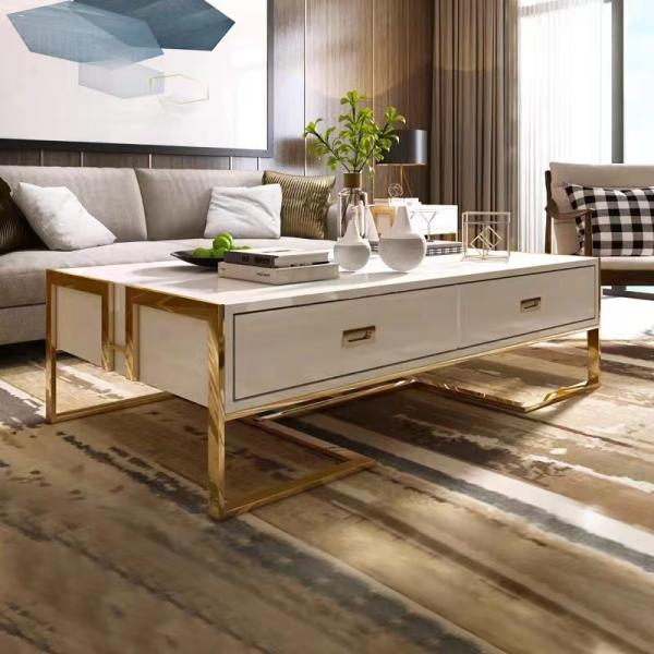 Modern Light Luxury Stainless Steel Lacquer Dressing Table TV Cabinet Combination