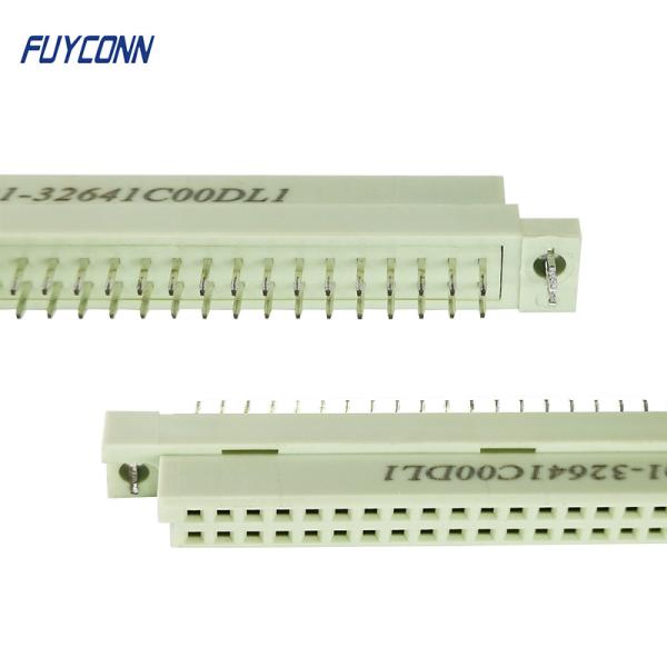 2 conector fêmea de Eurocard do RUÍDO 41612 do receptáculo do PWB do anjo do direito das fileiras 64P com o fechamento da placa