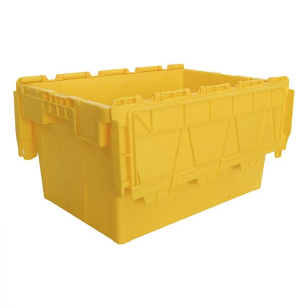 Attached Lid Storage Box Solid Moving Crate for Heavy-duty and Versatile Logistic Needs