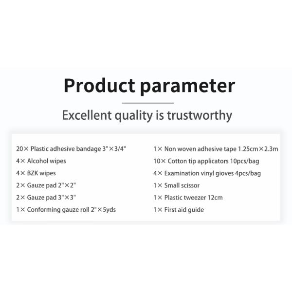 High Quality First Aid Kit Customized for 5 People Meets OSHA & ANSI Survival Kit Waterproof Home Emergency Nurses Medical Kit