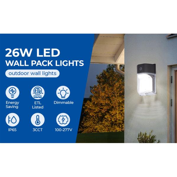 UV Resistance IP65 Outdoor Wall Lights 3000K - 6000K Commercial Wall Lights Exterior