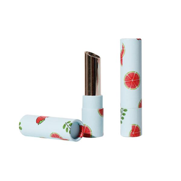 Tubo redondo do bálsamo de bordo do papel do cartão da caixa luxuosa do tubo do batom para empacotar