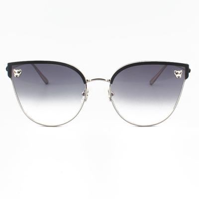 6 óculos de sol do quadro do metal de Cat Eye 59mm das mulheres das cores