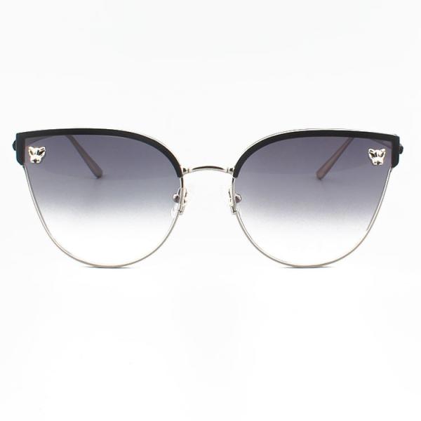 6 óculos de sol do quadro do metal de Cat Eye 59mm das mulheres das cores