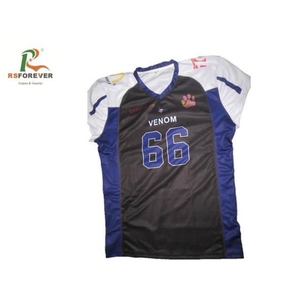 Customized Short Sleeve Football Jerseys , Dye Sublimated Football Jerseys 160 Gsm