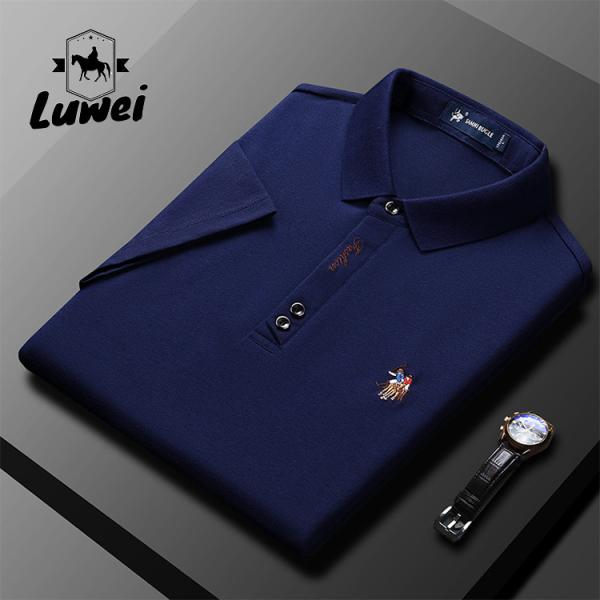 Sublimated Cotton Polo T Shirts Men Knitted Sport Blank Fabric Shirts
