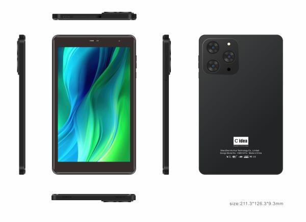 C idea Tablet Wifi de 8 pulgadas con 8+512 GB de almacenamiento Cuad Core Procesador 800x1280 IPS Pantalla táctil CM816 PRO