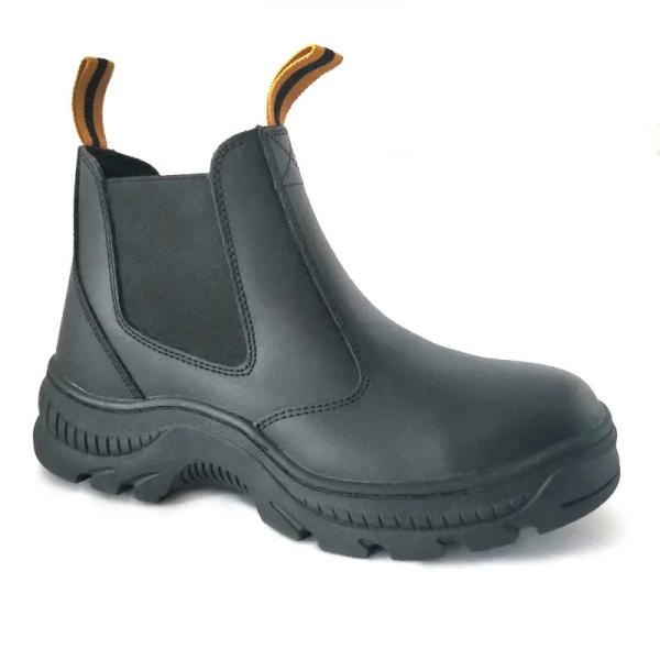 No Lace Chelsea Safety Shoes Unisex Slip On Steel Toe Work Boots For Engineers