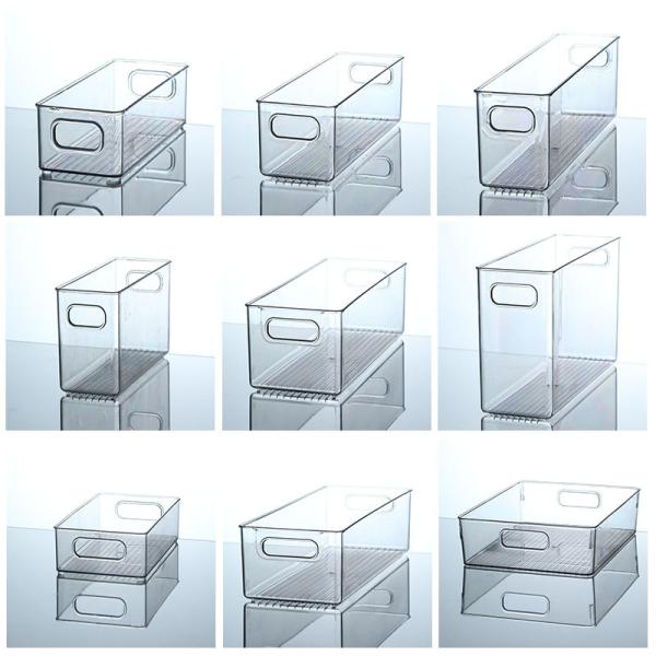 Clear Stackable Storage Bins With Lids, Large Plastic Containers With Handle For Pantry Organizer And Storage,Perfect For Bathroom,Cabinet,Kitchen,Fridge,Closet Organization
