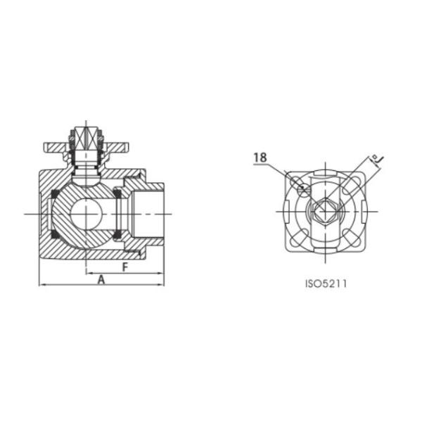 Шарик сработанный нержавеющей сталью трехсторонний продетое нитку ВальвеБСП 1 дюйма 304/НПТ