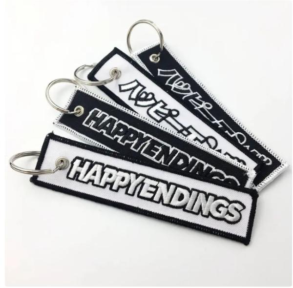 Promotional Gift name tag Keychain Badge Fabric Tags Embroidery