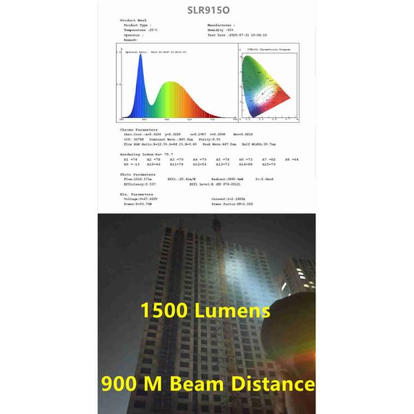 1500 Lumens IP66 Rechargeable 600M Long Range Led Torch Light With Stand