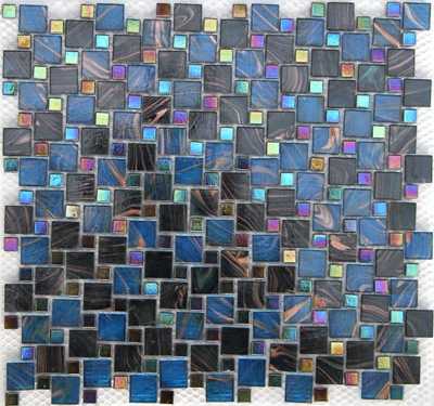 kitchen backsplash tile aluminum mix glass mosaic tile LAR002